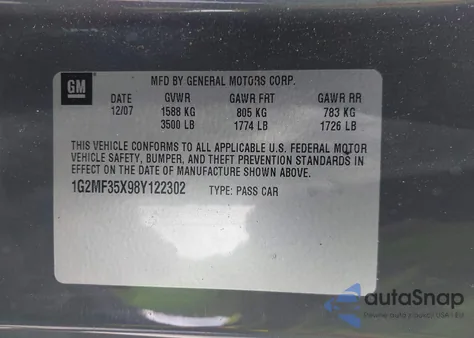 2008 Pontiac Solstice Gxp from USA, damaged, VIN 1G2MF35X98Y122302